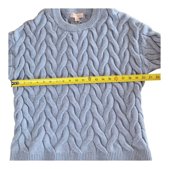 NWT Philosophy Preppy Cozy Chunky Cable Knit Sweater Pullover Blue L SOFT NEW - Picture 8 of 15